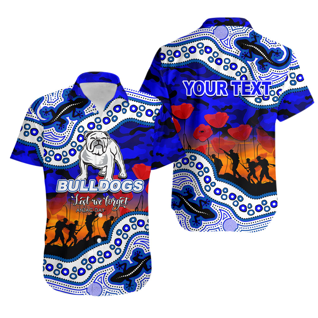 custom-personalised-anzac-day-nrl-bulldogs-hawaiian-shirt-aborigianl-lizard-patterns