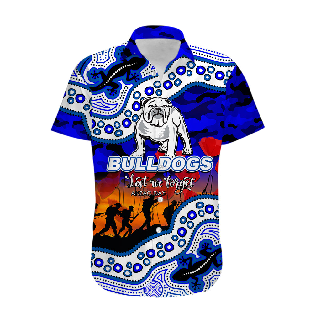 custom-personalised-anzac-day-nrl-bulldogs-hawaiian-shirt-aborigianl-lizard-patterns