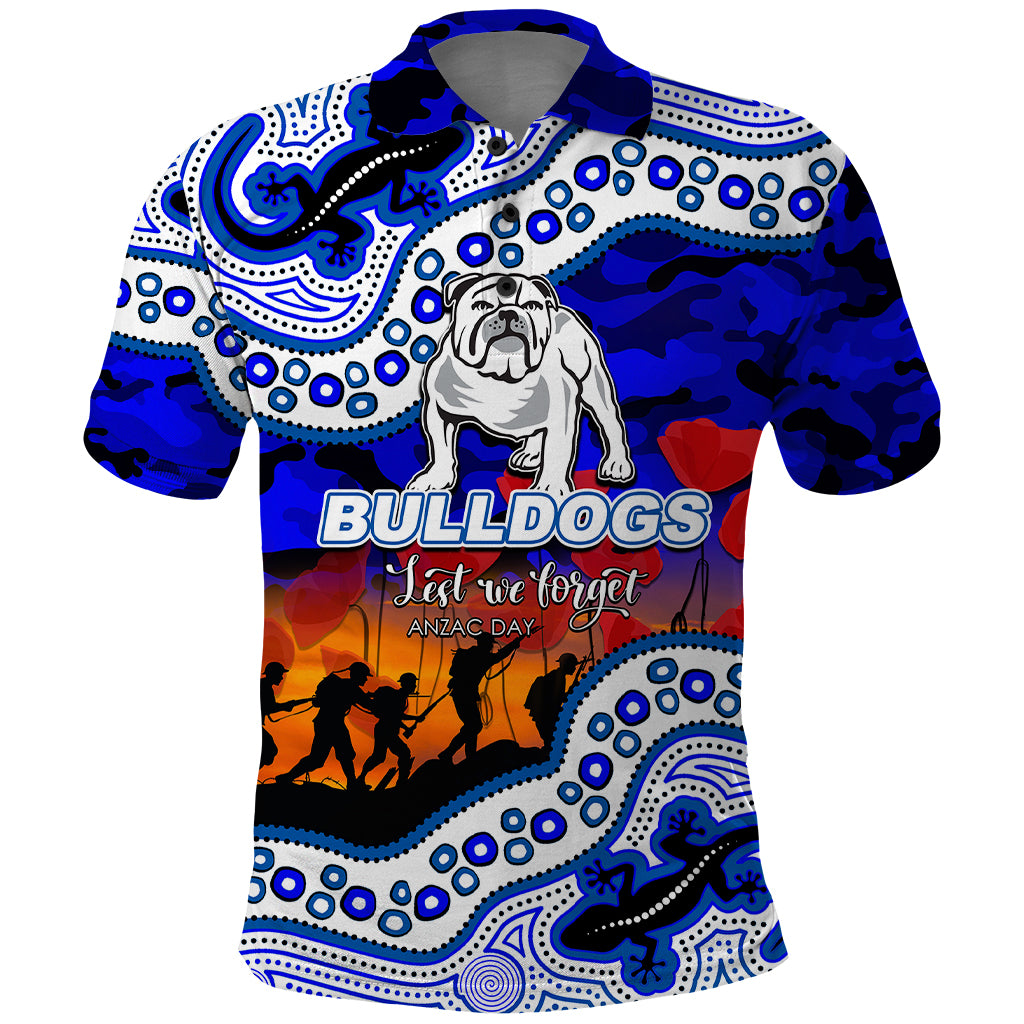 custom-personalised-anzac-day-nrl-bulldogs-polo-shirt-aborigianl-lizard-patterns