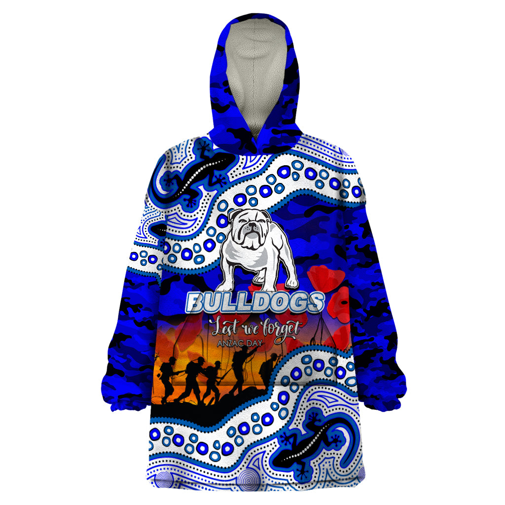 custom-personalised-anzac-day-nrl-bulldogs-wearable-blanket-hoodie-aborigianl-lizard-patterns