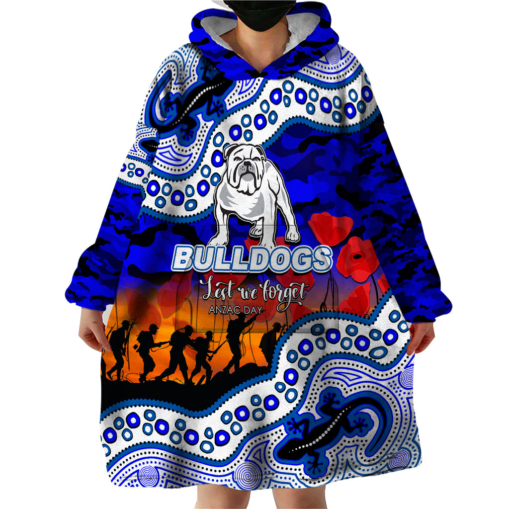 custom-personalised-anzac-day-nrl-bulldogs-wearable-blanket-hoodie-aborigianl-lizard-patterns