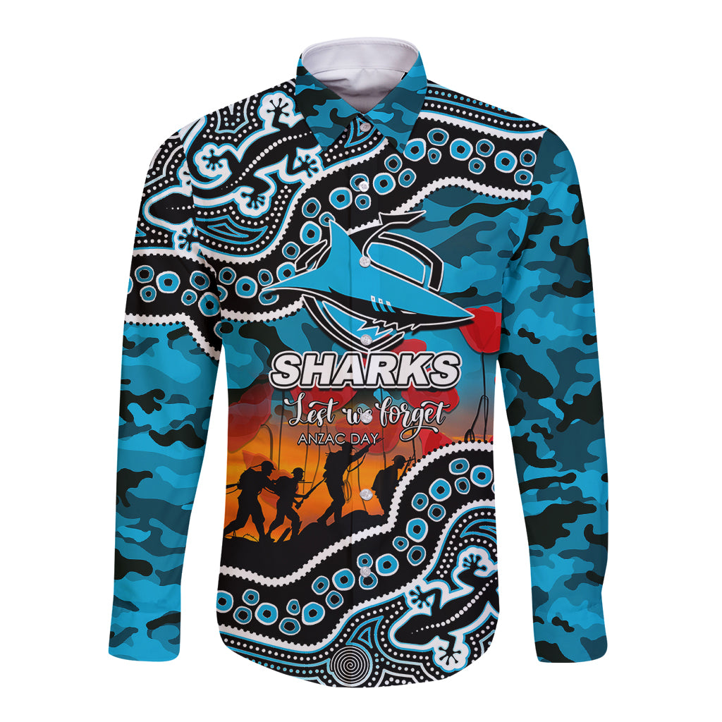 custom-personalised-anzac-day-nrl-sharks-long-sleeve-button-shirt-aborigianl-lizard-patterns