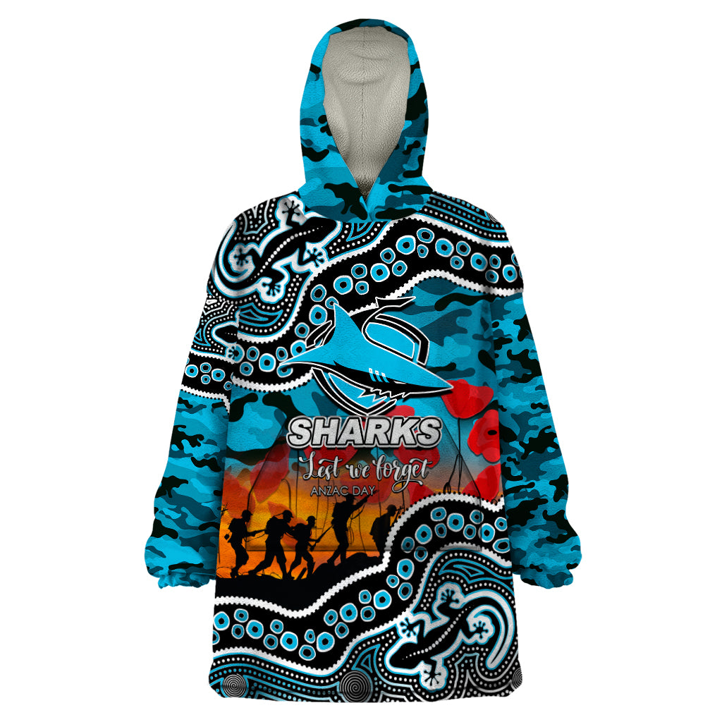 custom-personalised-anzac-day-nrl-sharks-wearable-blanket-hoodie-aborigianl-lizard-patterns