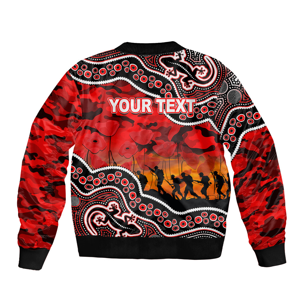 custom-personalised-anzac-day-nrl-dolphins-bomber-jacket-aboriginal-lizard-patterns