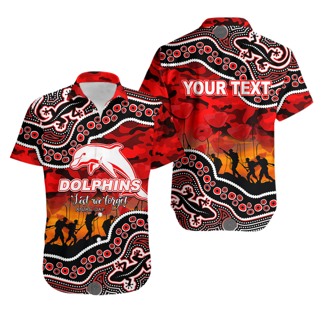 custom-personalised-anzac-day-nrl-dolphins-hawaiian-shirt-aboriginal-lizard-patterns