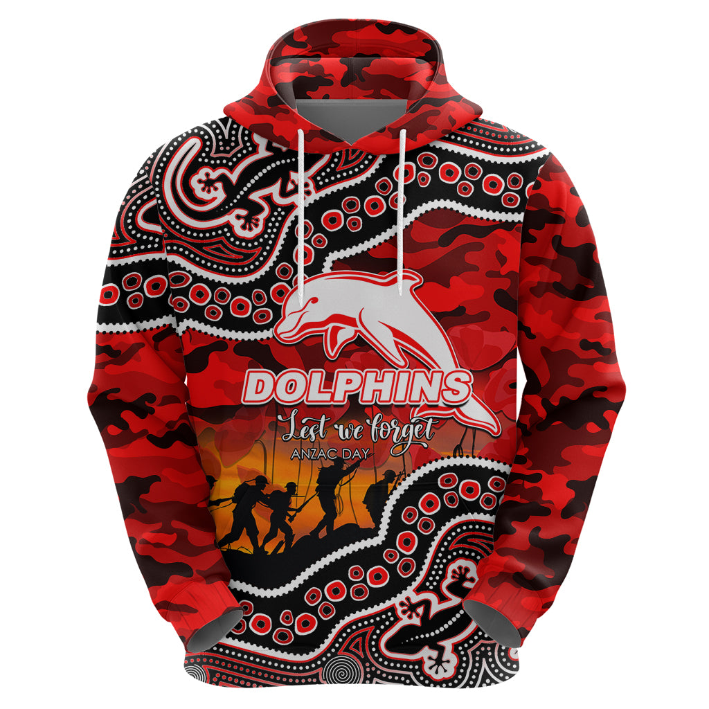 custom-personalised-anzac-day-nrl-dolphins-hoodie-aboriginal-lizard-patterns