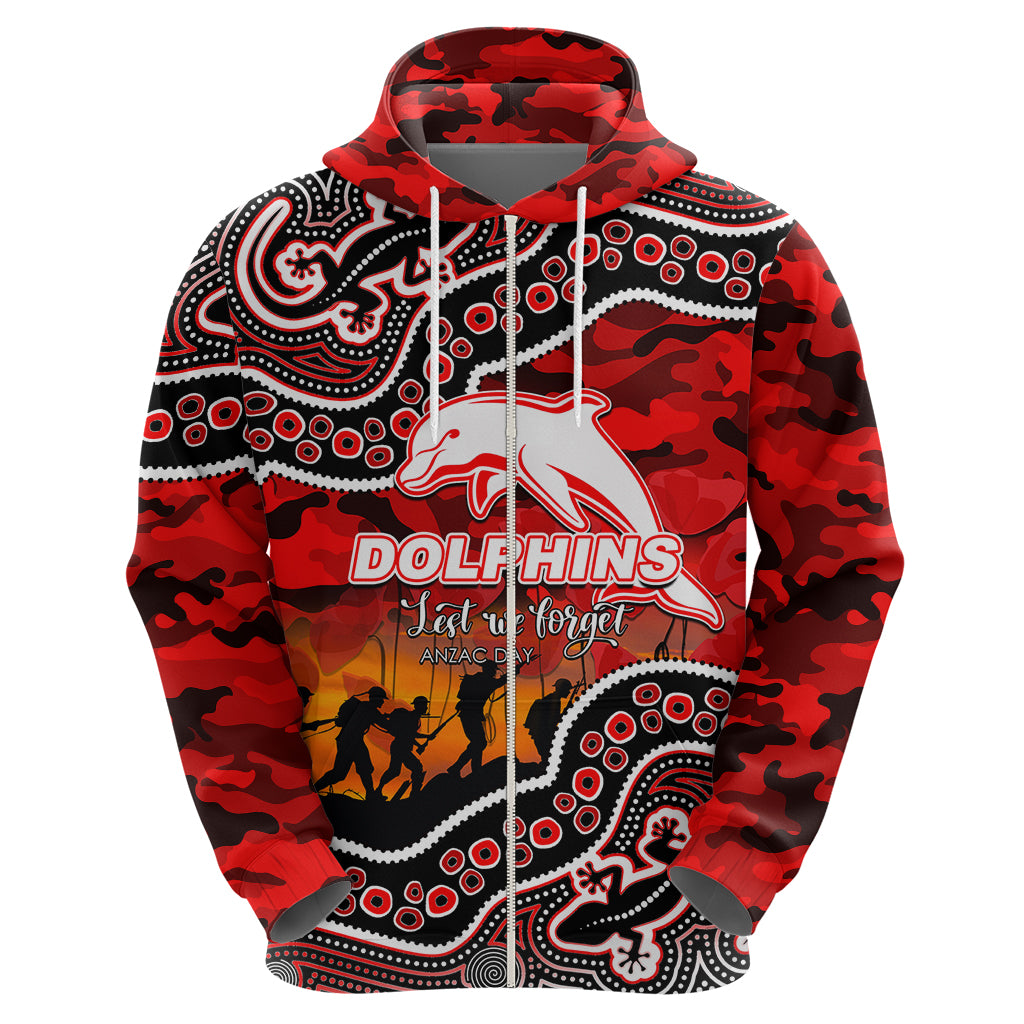 custom-personalised-anzac-day-nrl-dolphins-hoodie-aboriginal-lizard-patterns