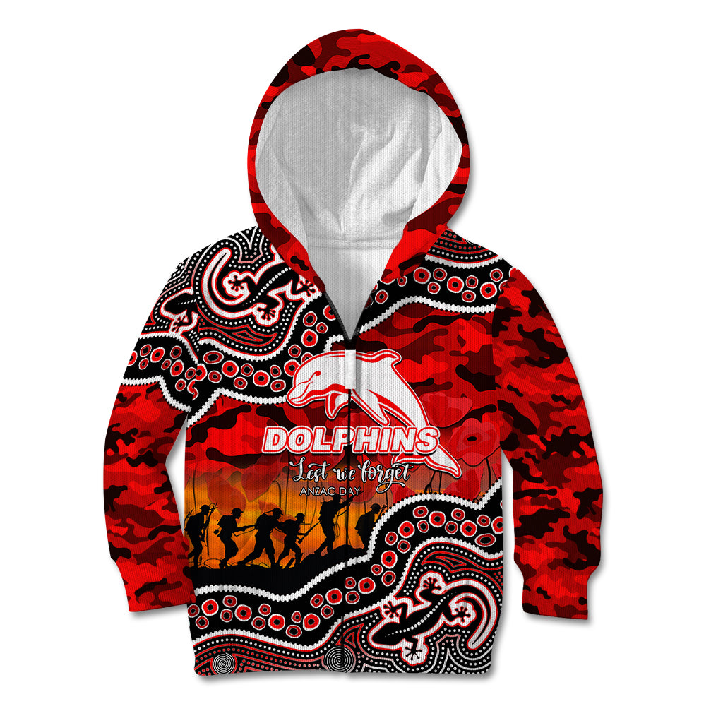 custom-personalised-anzac-day-nrl-dolphins-kid-hoodie-aboriginal-lizard-patterns