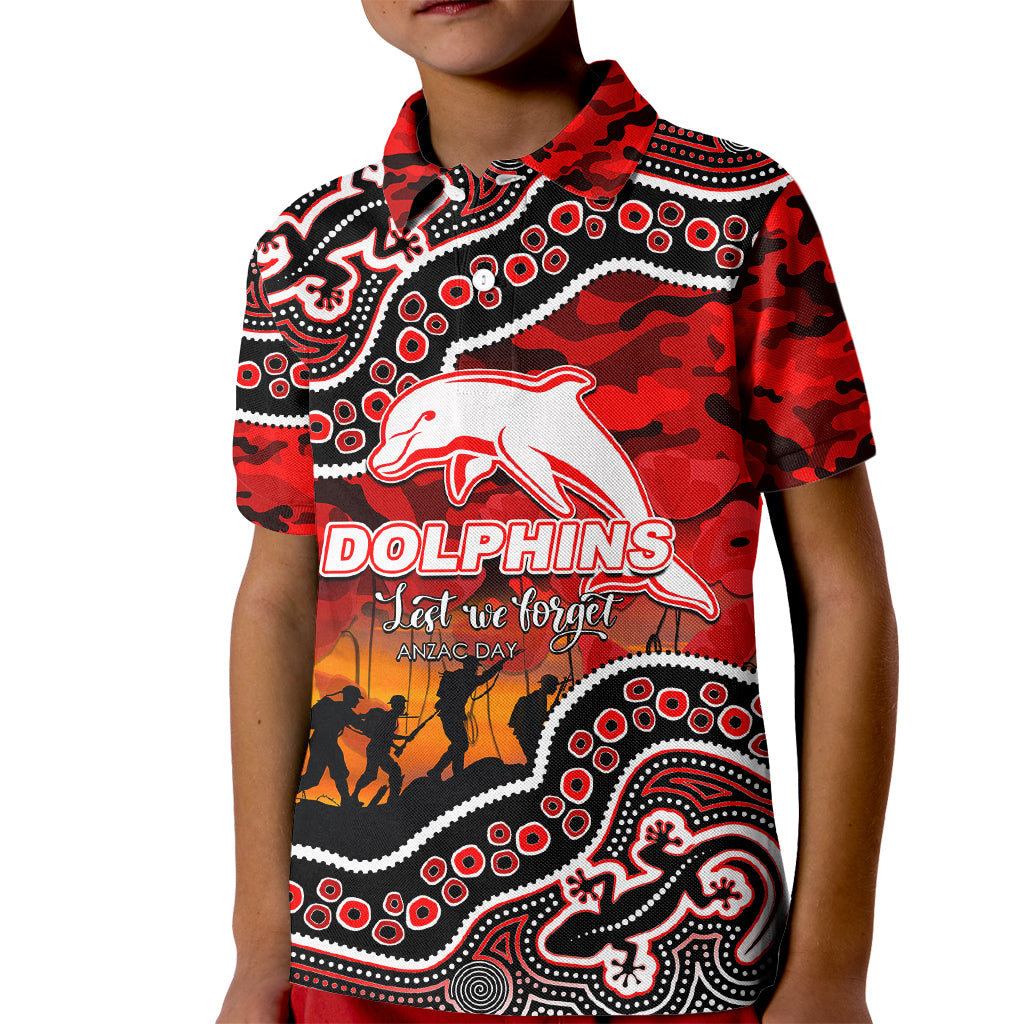 custom-personalised-anzac-day-nrl-dolphins-kid-polo-shirt-aboriginal-lizard-patterns