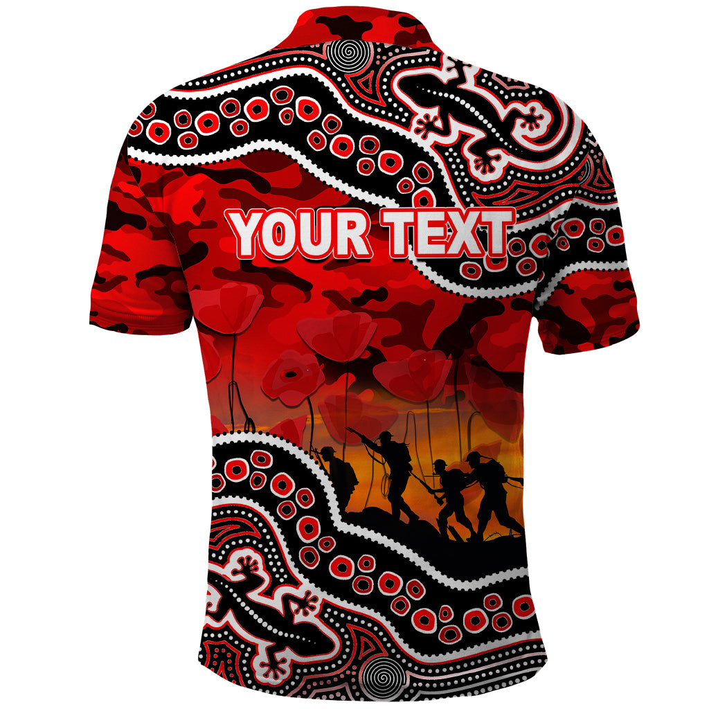 custom-personalised-anzac-day-nrl-dolphins-polo-shirt-aboriginal-lizard-patterns