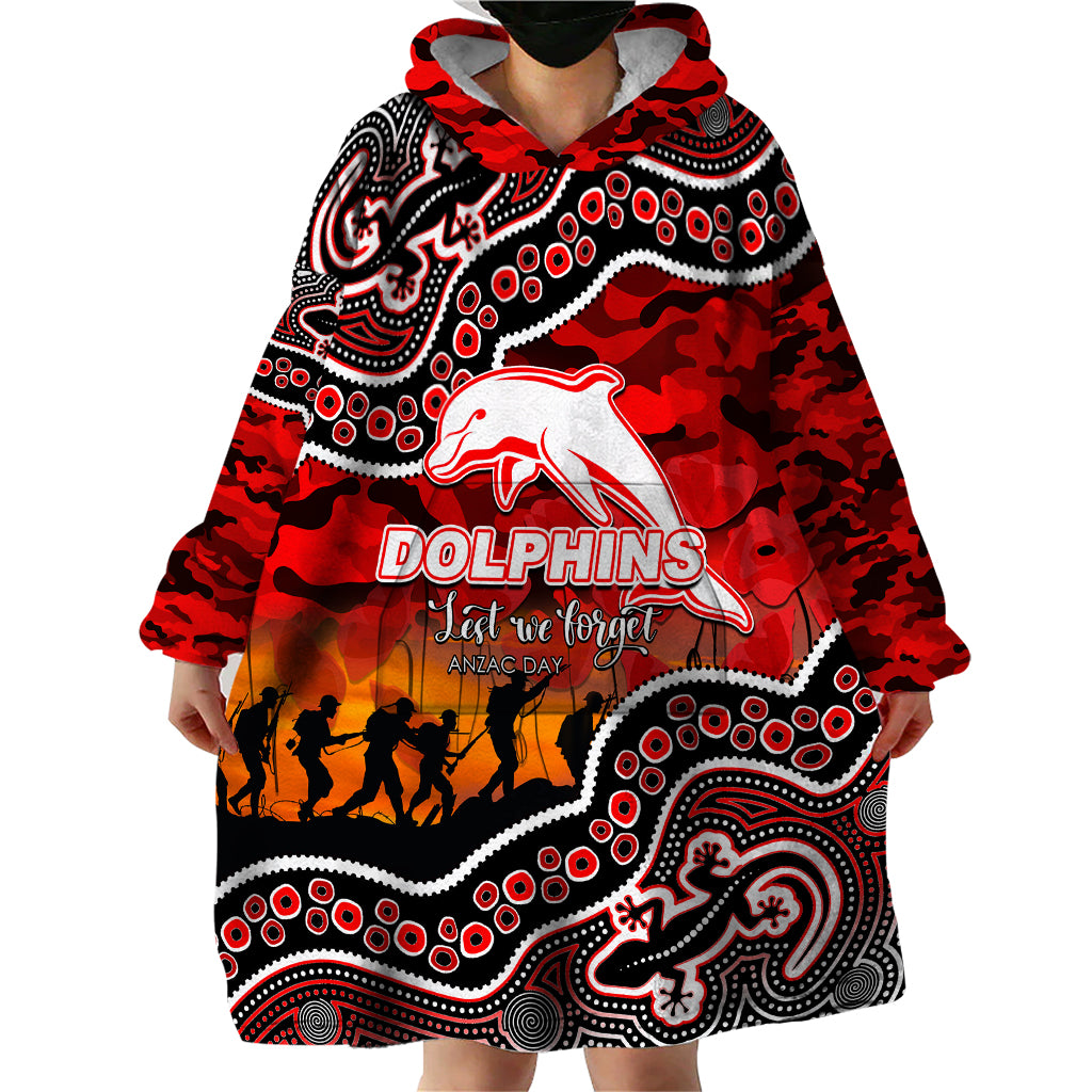 custom-personalised-anzac-day-nrl-dolphins-wearable-blanket-hoodie-aboriginal-lizard-patterns