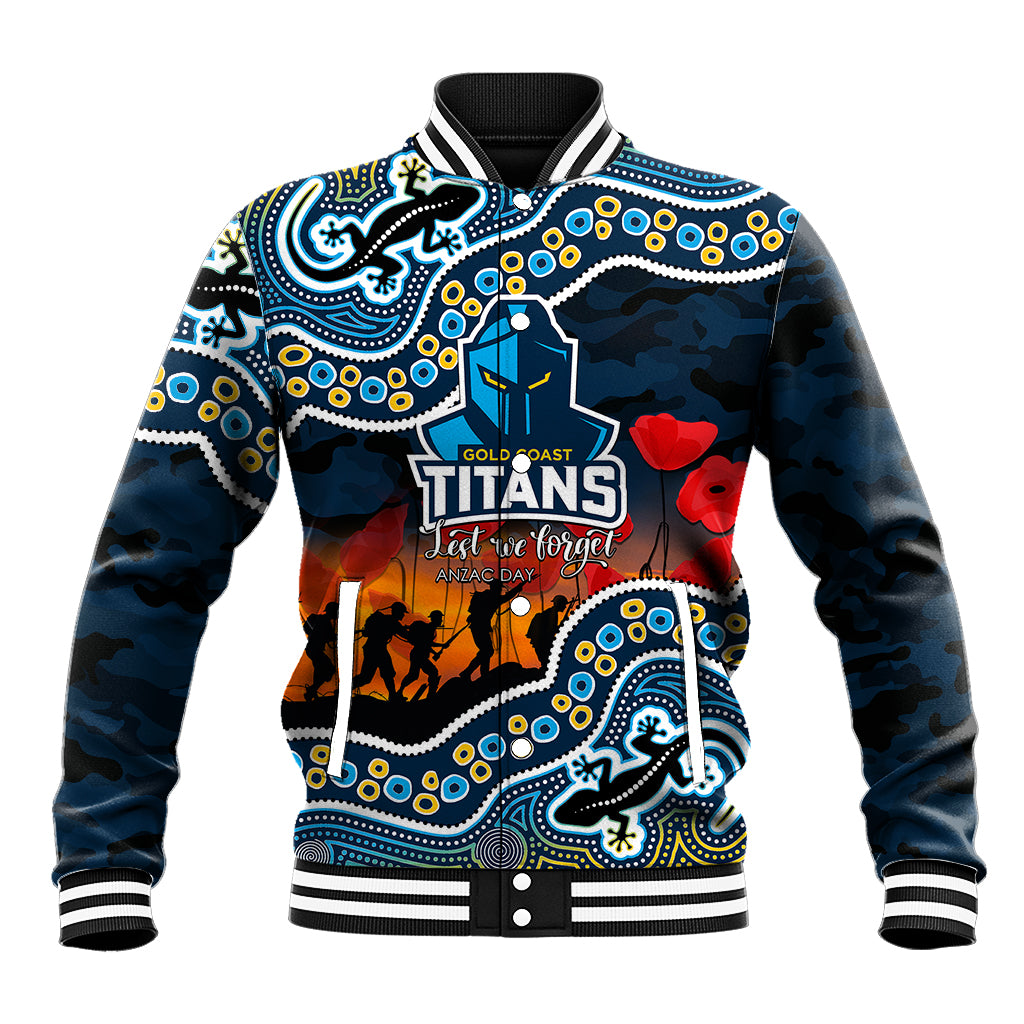 custom-personalised-anzac-day-nrl-titans-baseball-jacket-aboriginal-lizard-patterns