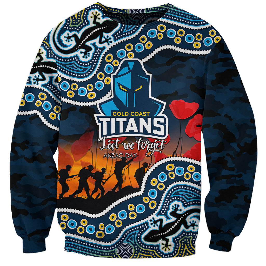 custom-personalised-anzac-day-nrl-titans-sweatshirt-aboriginal-lizard-patterns