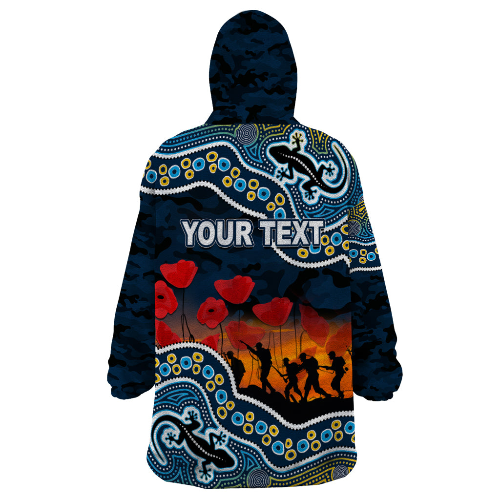 custom-personalised-anzac-day-nrl-titans-wearable-blanket-hoodie-aboriginal-lizard-patterns