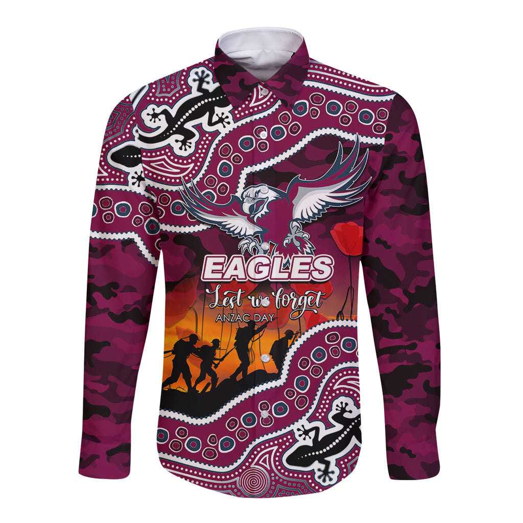 custom-personalised-anzac-day-nrl-sea-eagles-long-sleeve-button-shirt-aboriginal-lizard-patterns