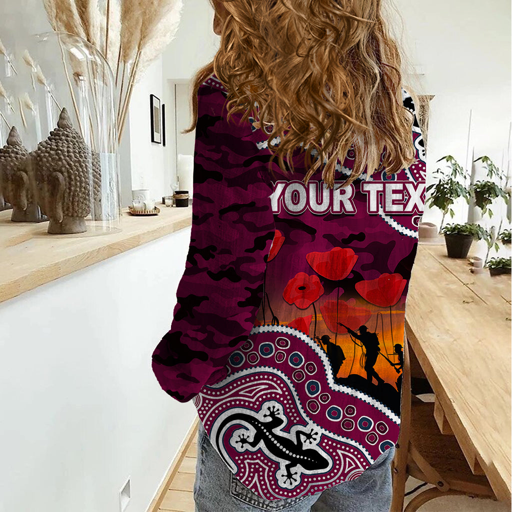 custom-personalised-anzac-day-nrl-sea-eagles-women-casual-shirt-aboriginal-lizard-patterns