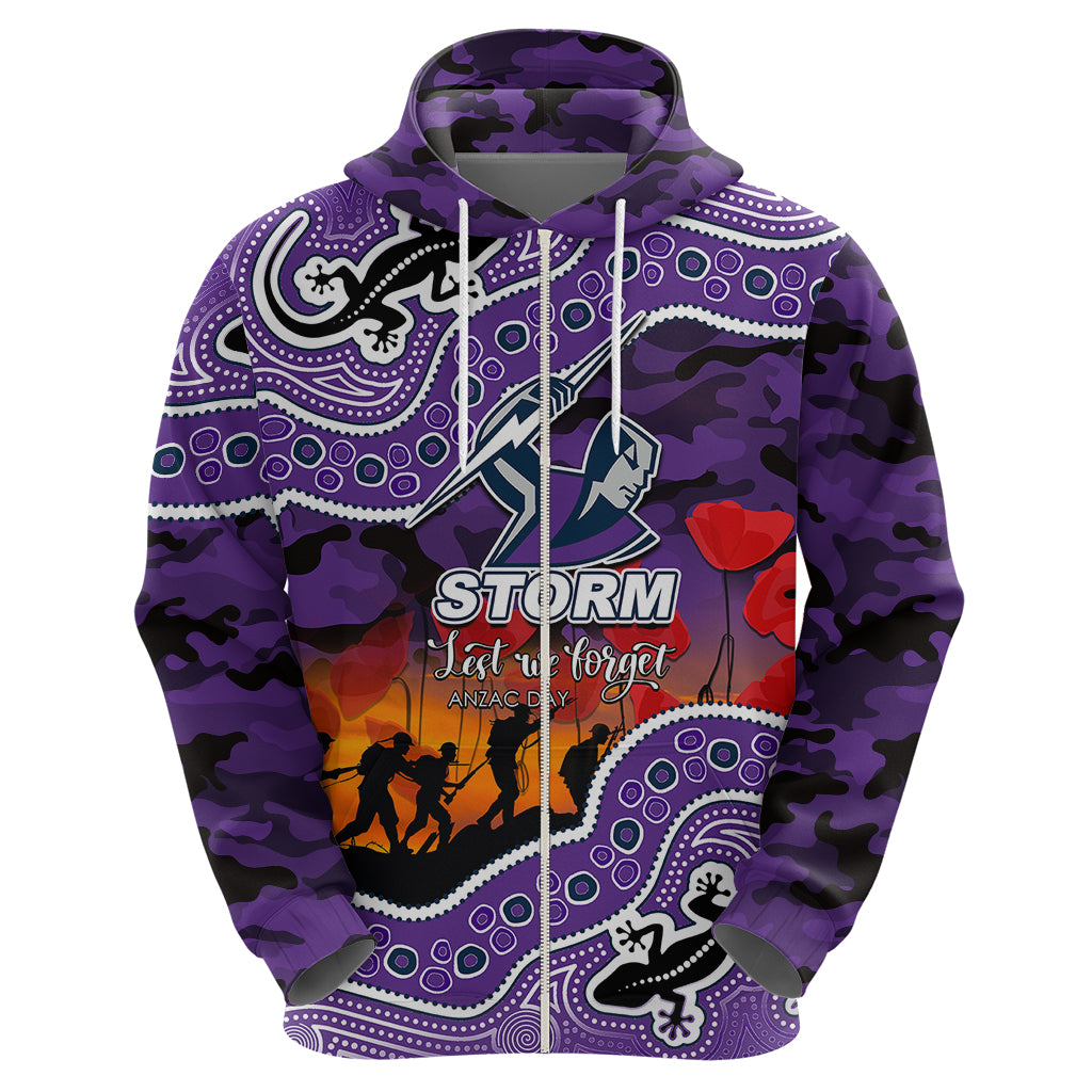 custom-personalised-anzac-day-nrl-storm-hoodie-aboriginal-lizard-patterns