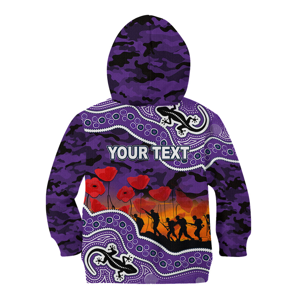 custom-personalised-anzac-day-nrl-storm-kid-hoodie-aboriginal-lizard-patterns