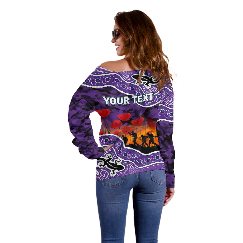 custom-personalised-anzac-day-nrl-storm-off-shoulder-sweater-aboriginal-lizard-patterns