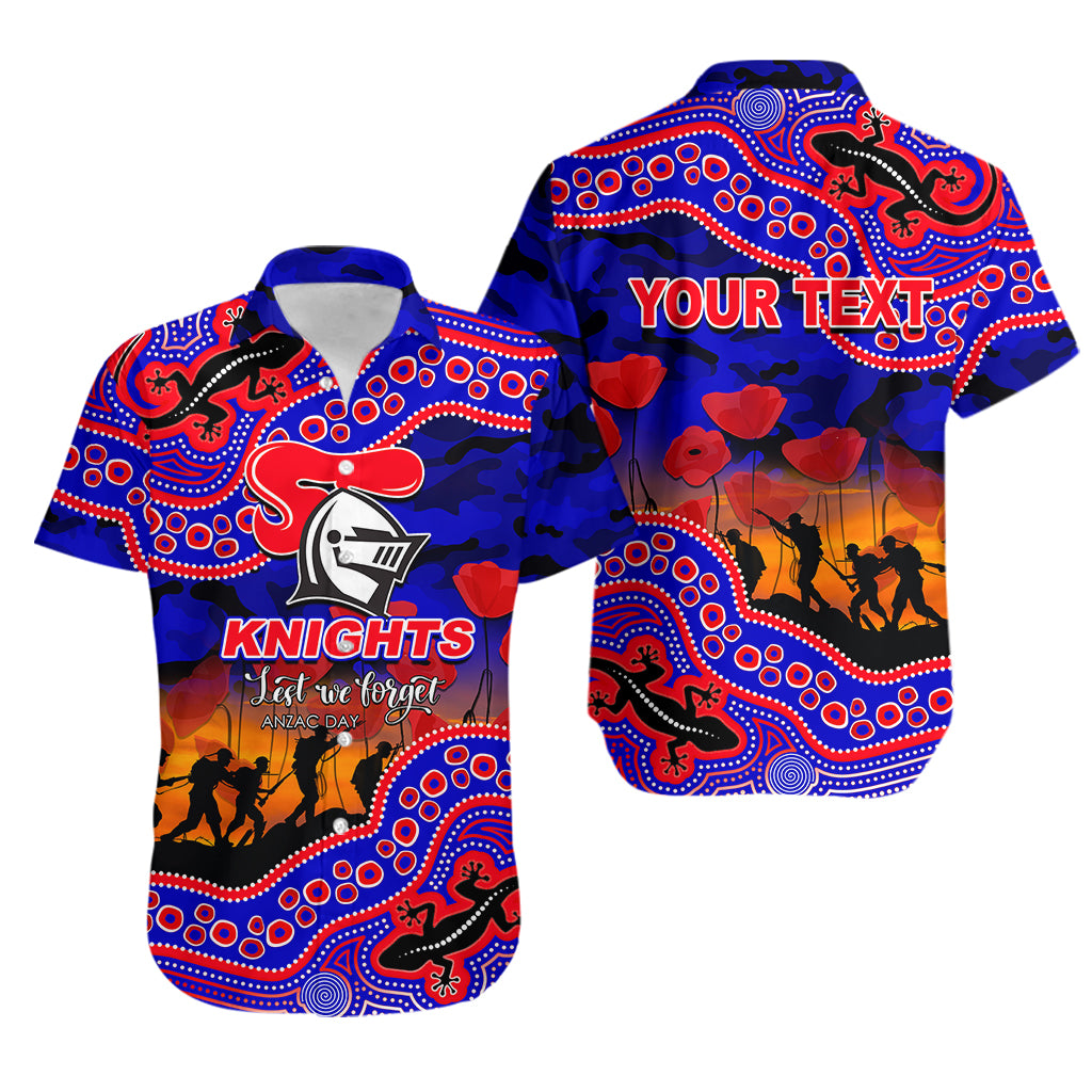 custom-personalised-anzac-day-nrl-knights-hawaiian-shirt-aboriginal-lizard-patterns