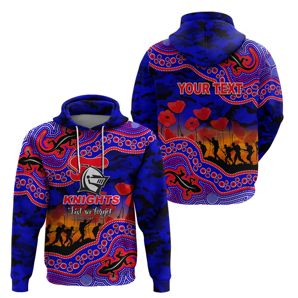 custom-personalised-anzac-day-nrl-knights-hoodie-aboriginal-lizard-patterns