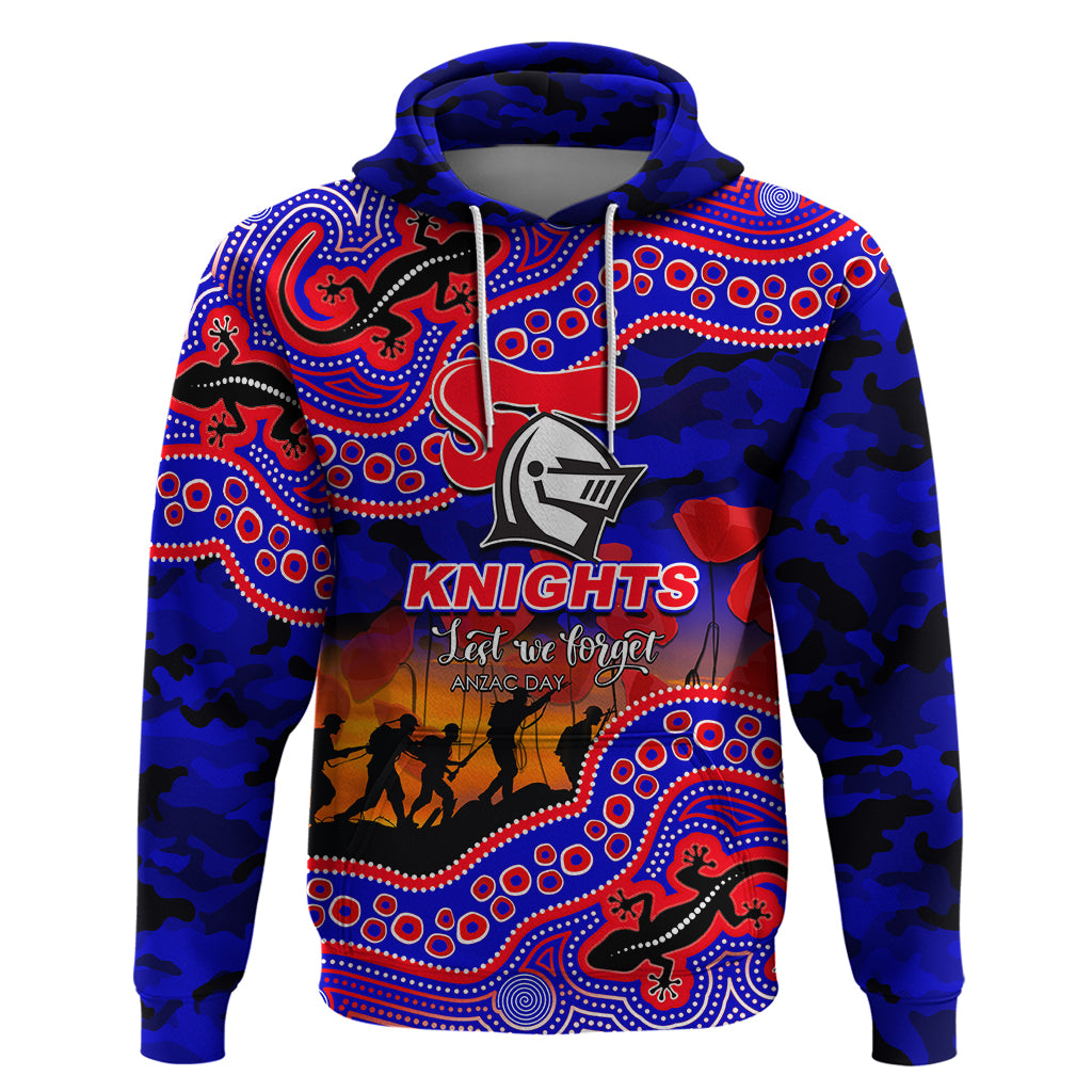 custom-personalised-anzac-day-nrl-knights-hoodie-aboriginal-lizard-patterns