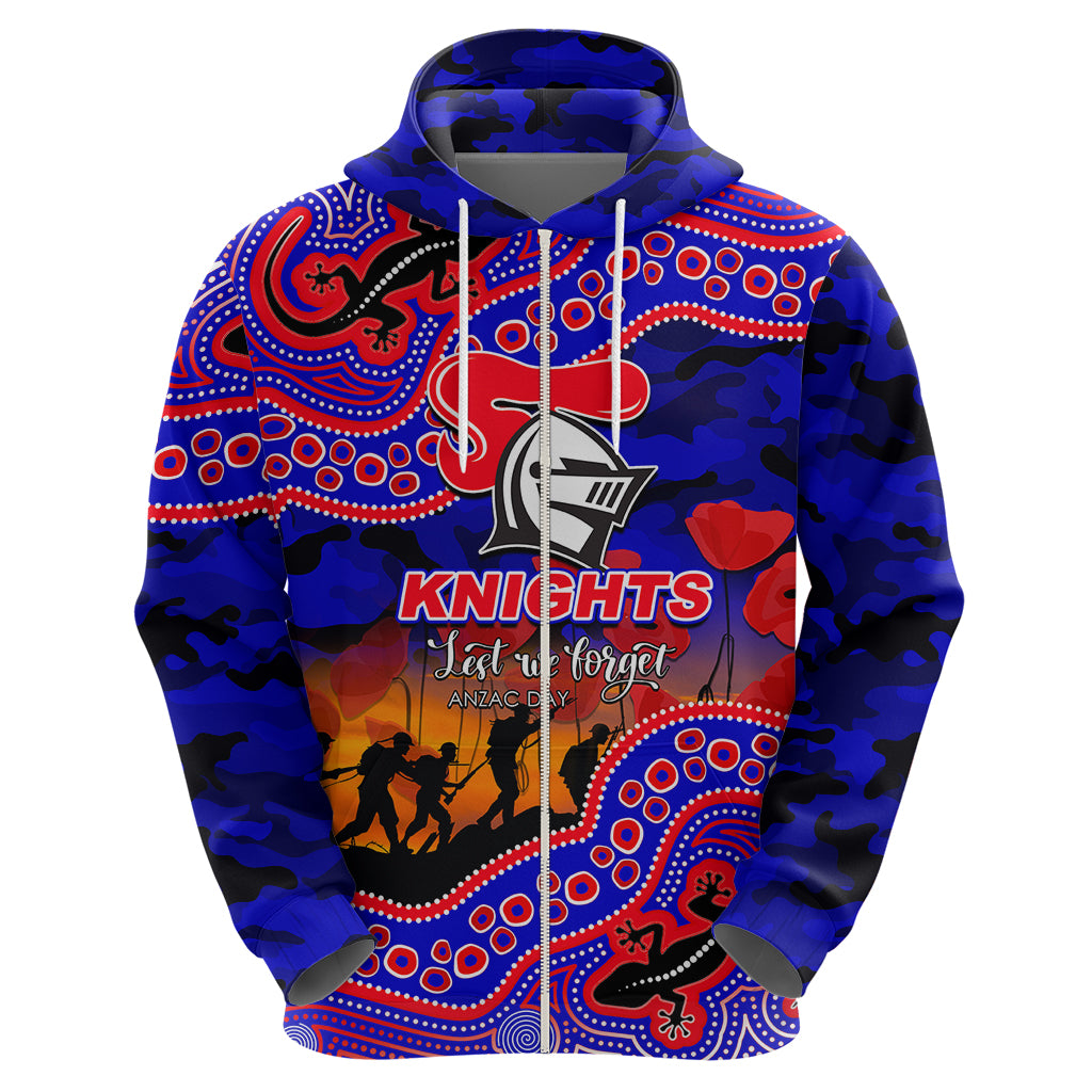 custom-personalised-anzac-day-nrl-knights-hoodie-aboriginal-lizard-patterns