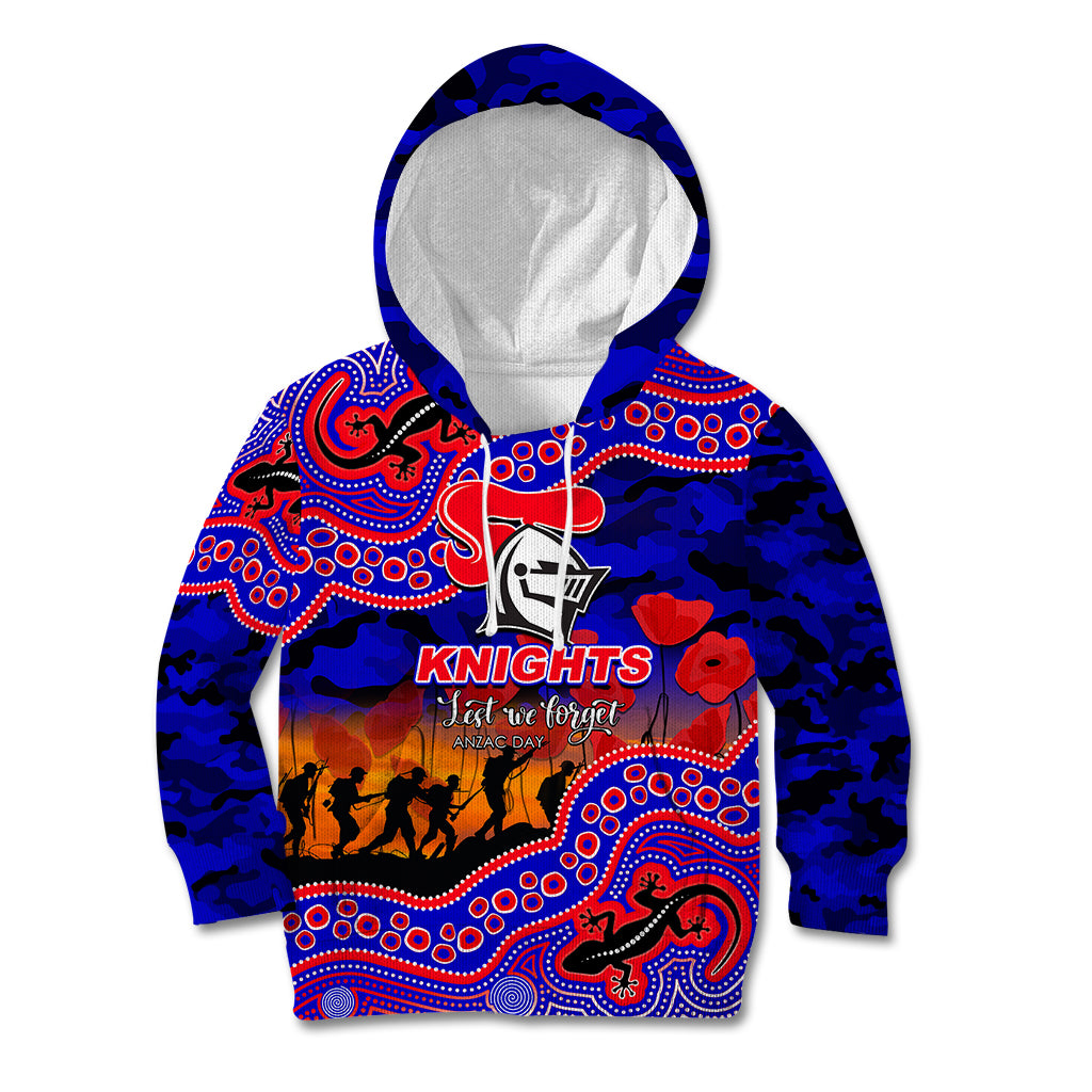 custom-personalised-anzac-day-nrl-knights-kid-hoodie-aboriginal-lizard-patterns