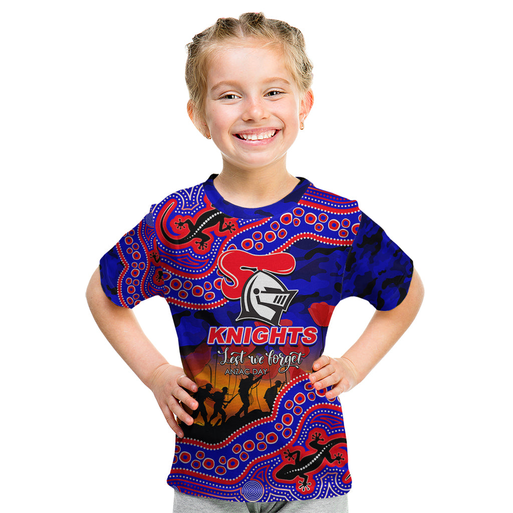 custom-personalised-anzac-day-nrl-knights-kid-t-shirt-aboriginal-lizard-patterns