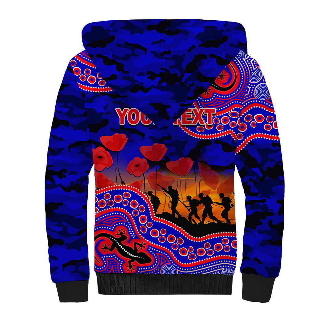 custom-personalised-anzac-day-nrl-knights-sherpa-hoodie-aboriginal-lizard-patterns