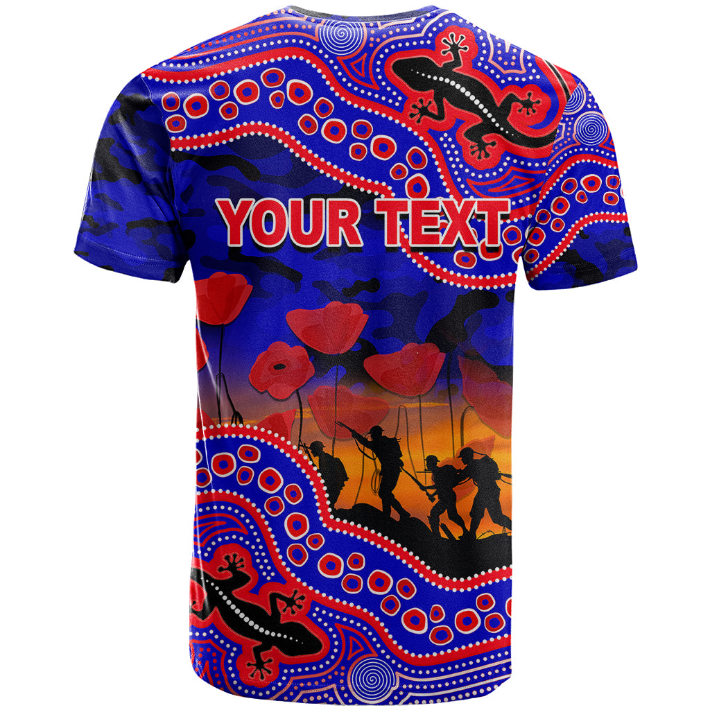 custom-personalised-anzac-day-nrl-knights-t-shirt-aboriginal-lizard-patterns