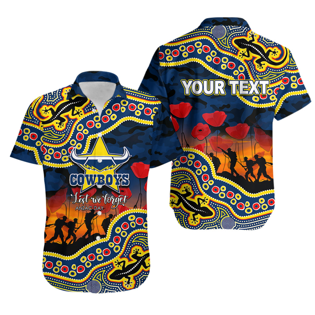 custom-personalised-anzac-day-nrl-cowboys-hawaiian-shirt-aboriginal-lizard-patterns