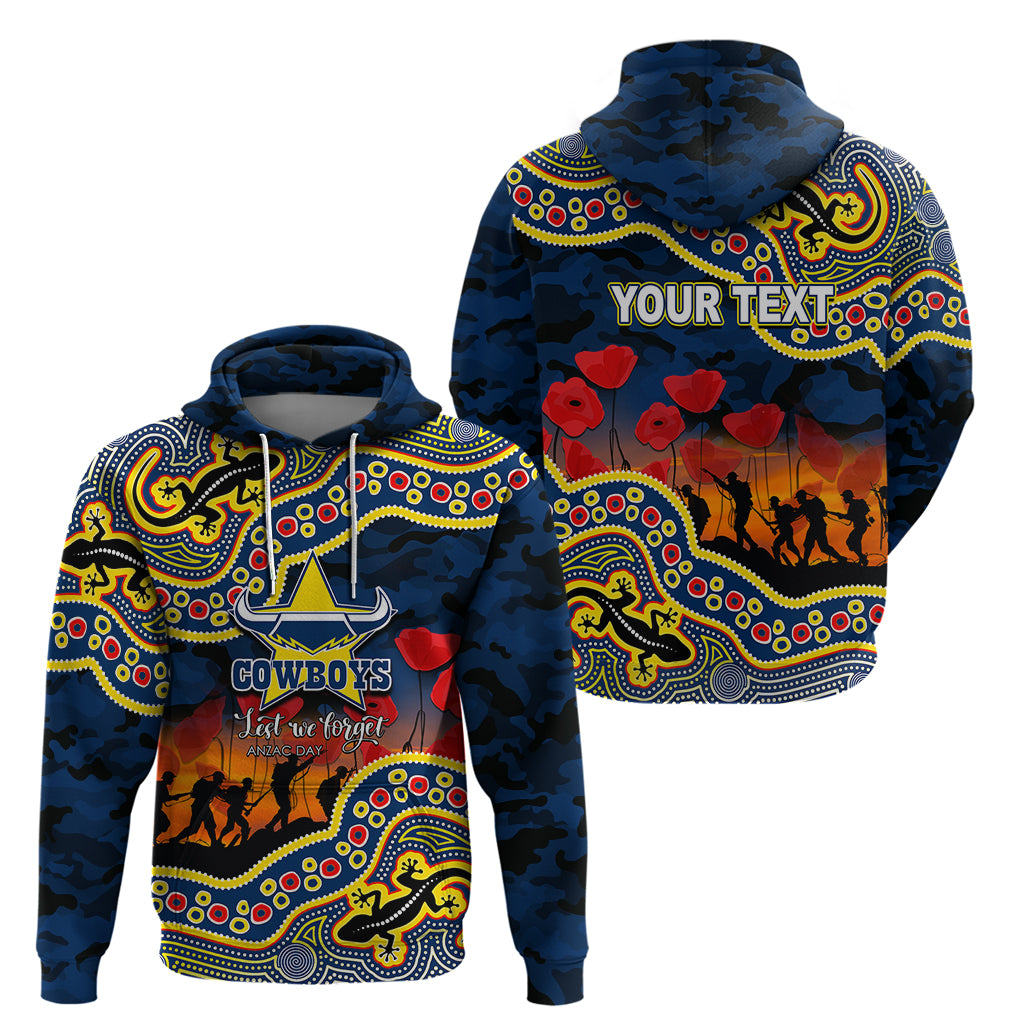 custom-personalised-anzac-day-nrl-cowboys-hoodie-aboriginal-lizard-patterns