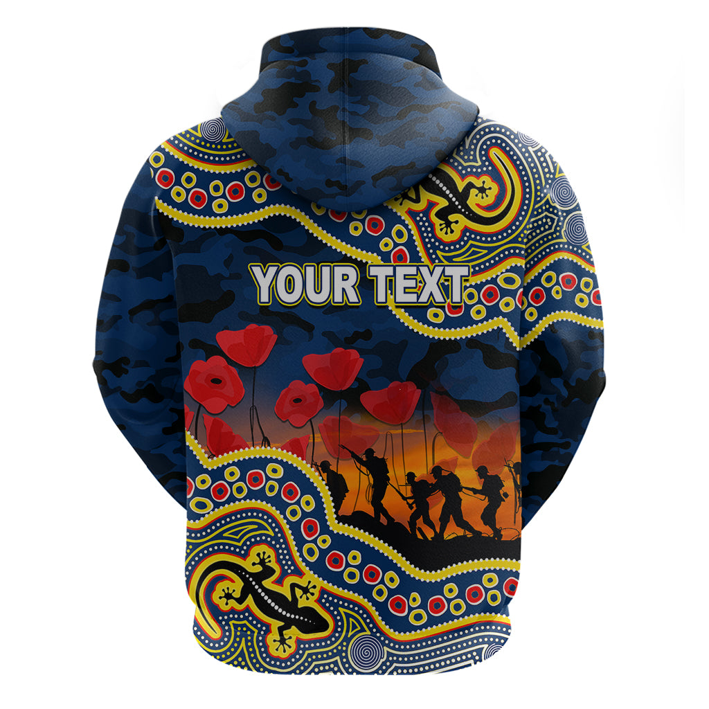 custom-personalised-anzac-day-nrl-cowboys-hoodie-aboriginal-lizard-patterns