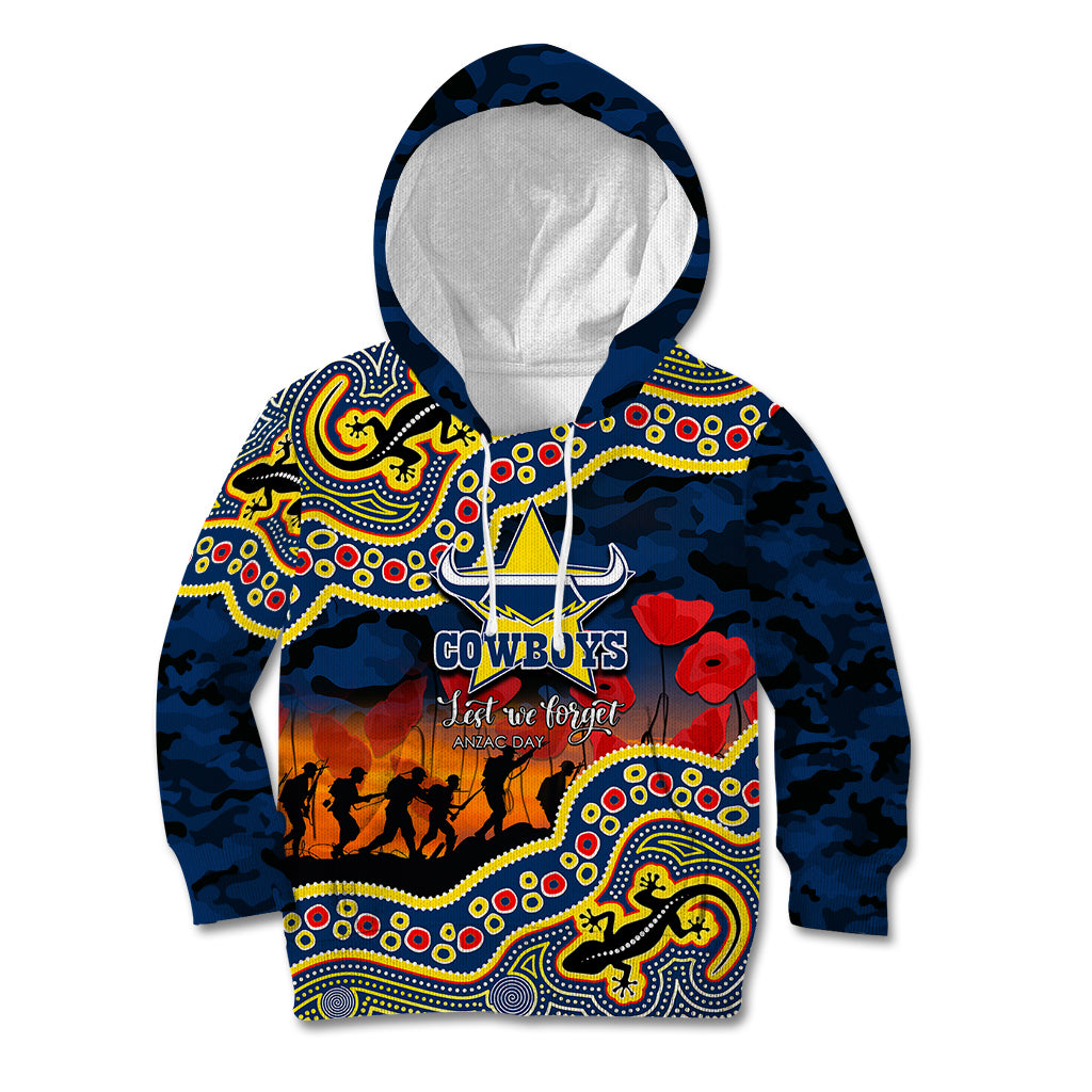 custom-personalised-anzac-day-nrl-cowboys-kid-hoodie-aboriginal-lizard-patterns