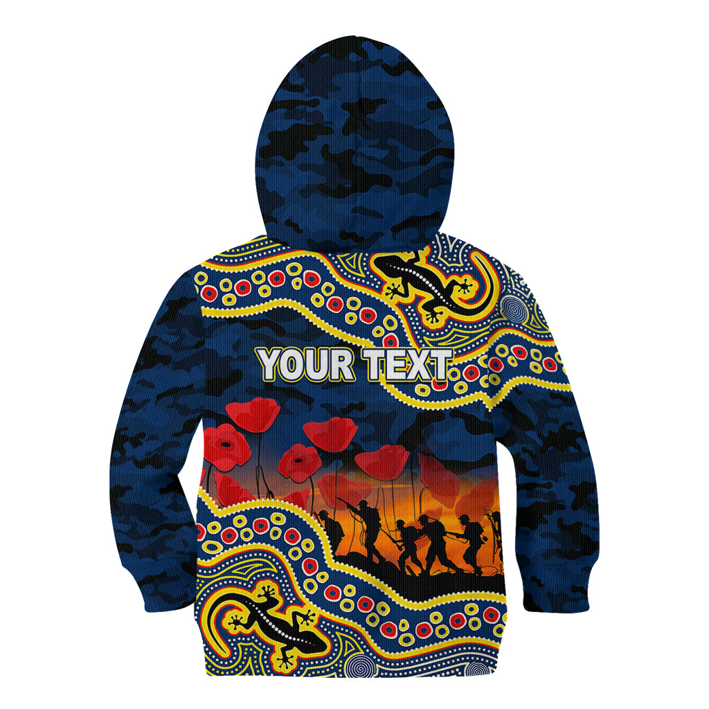 custom-personalised-anzac-day-nrl-cowboys-kid-hoodie-aboriginal-lizard-patterns