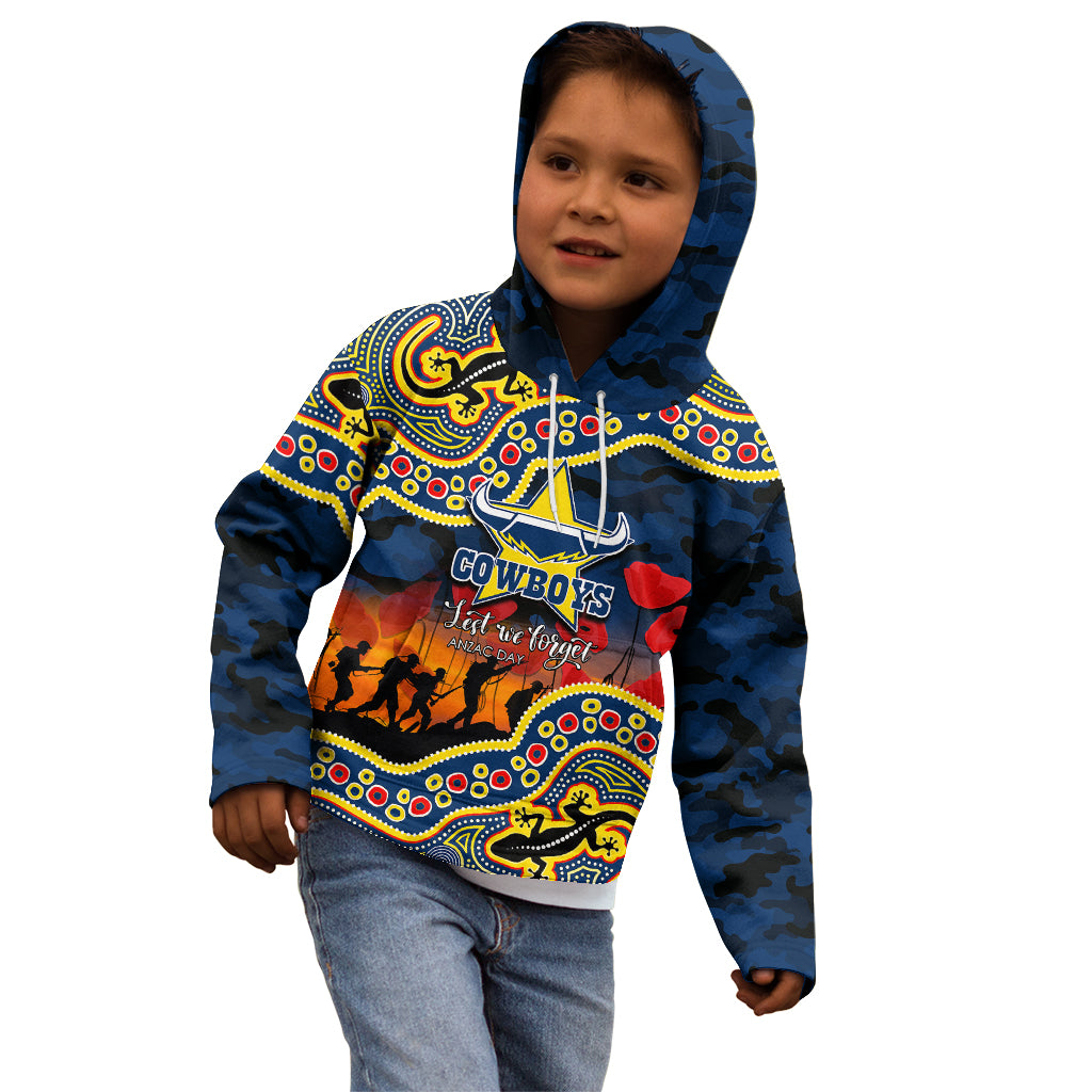 custom-personalised-anzac-day-nrl-cowboys-kid-hoodie-aboriginal-lizard-patterns