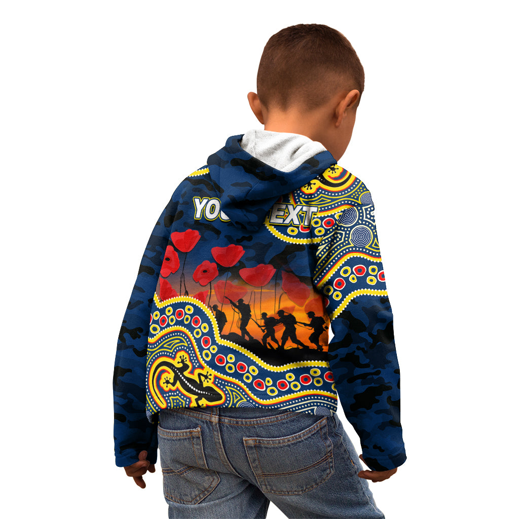 custom-personalised-anzac-day-nrl-cowboys-kid-hoodie-aboriginal-lizard-patterns