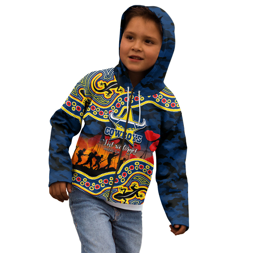 custom-personalised-anzac-day-nrl-cowboys-kid-hoodie-aboriginal-lizard-patterns