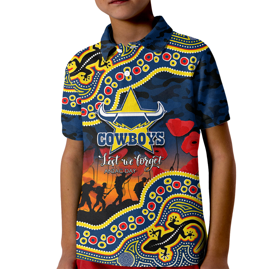 custom-personalised-anzac-day-nrl-cowboys-kid-polo-shirt-aboriginal-lizard-patterns