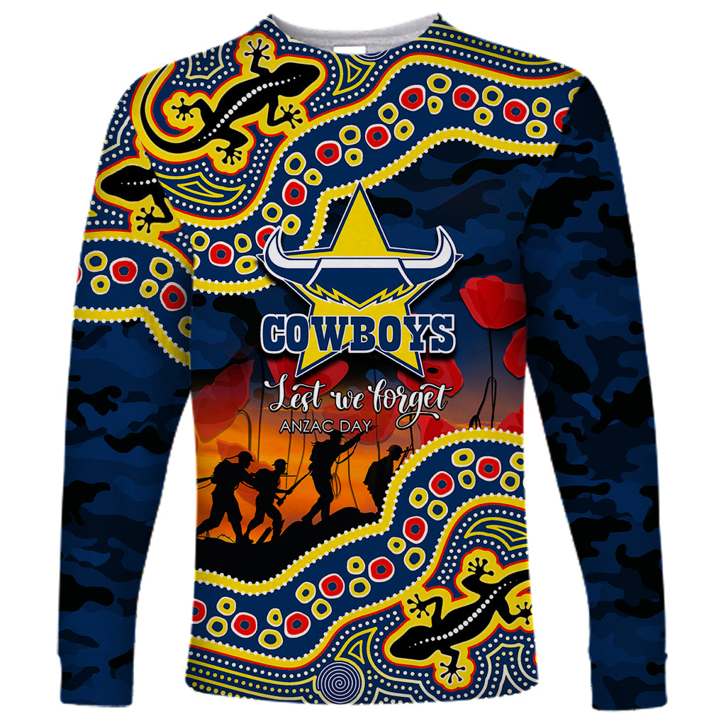 custom-personalised-anzac-day-nrl-cowboys-long-sleeve-shirt-aboriginal-lizard-patterns