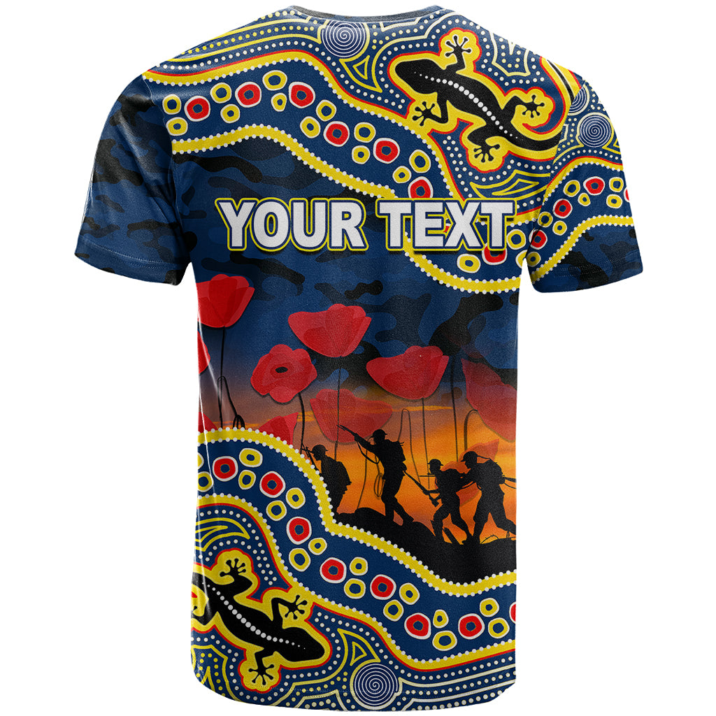 custom-personalised-anzac-day-nrl-cowboys-t-shirt-aboriginal-lizard-patterns