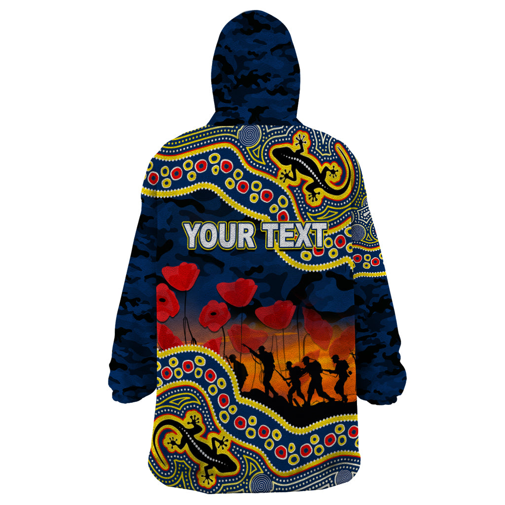 custom-personalised-anzac-day-nrl-cowboys-wearable-blanket-hoodie-aboriginal-lizard-patterns