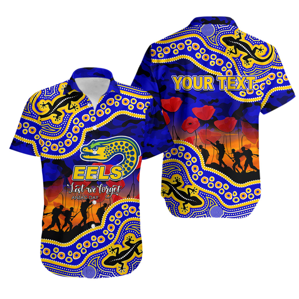 custom-personalised-anzac-day-nrl-eels-hawaiian-shirt-aboriginal-lizard-patterns