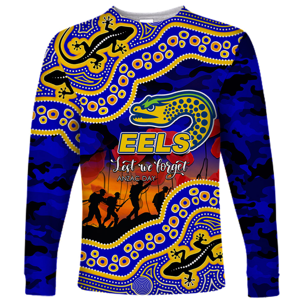 custom-personalised-anzac-day-nrl-eels-long-sleeve-shirt-aboriginal-lizard-patterns