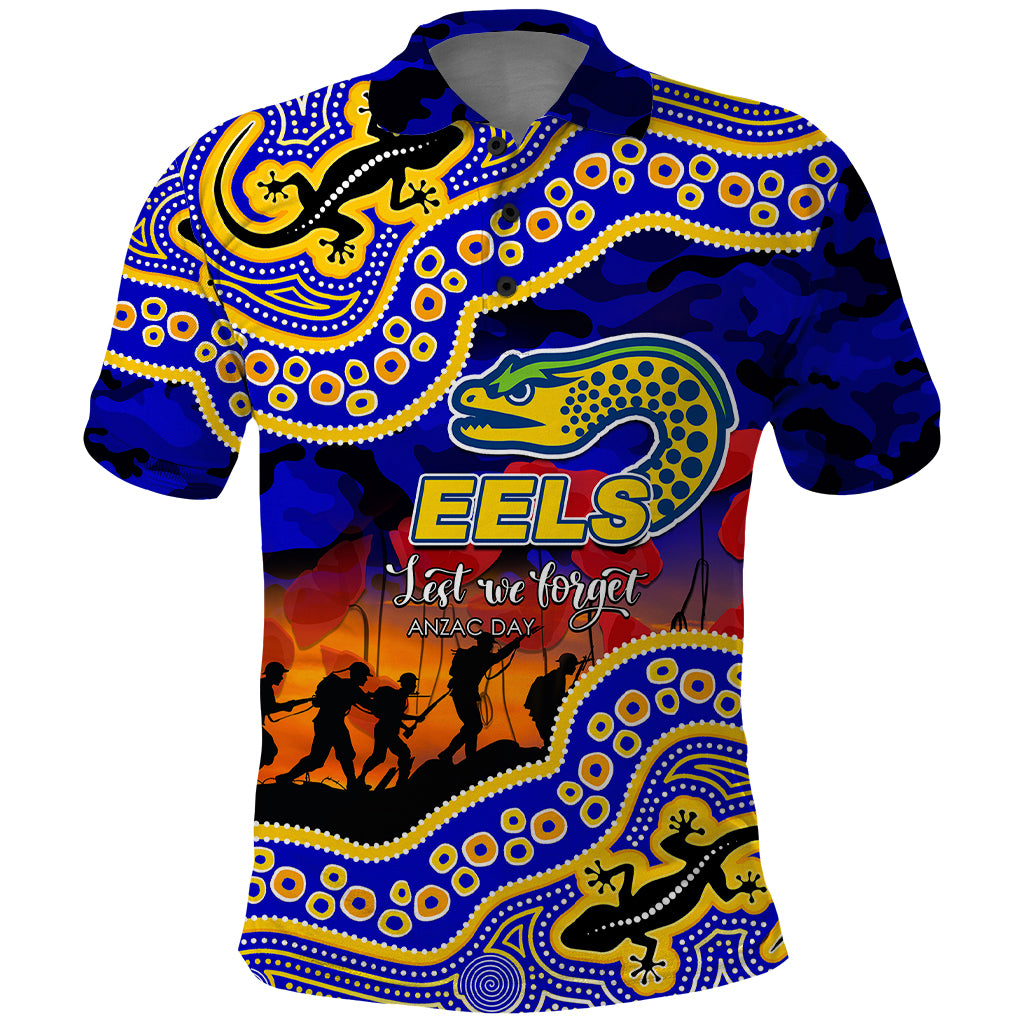 custom-personalised-anzac-day-nrl-eels-polo-shirt-aboriginal-lizard-patterns