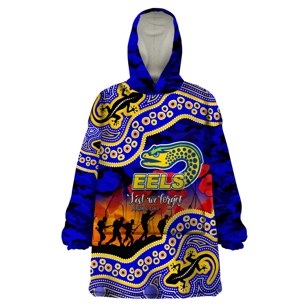 custom-personalised-anzac-day-nrl-eels-wearable-blanket-hoodie-aboriginal-lizard-patterns