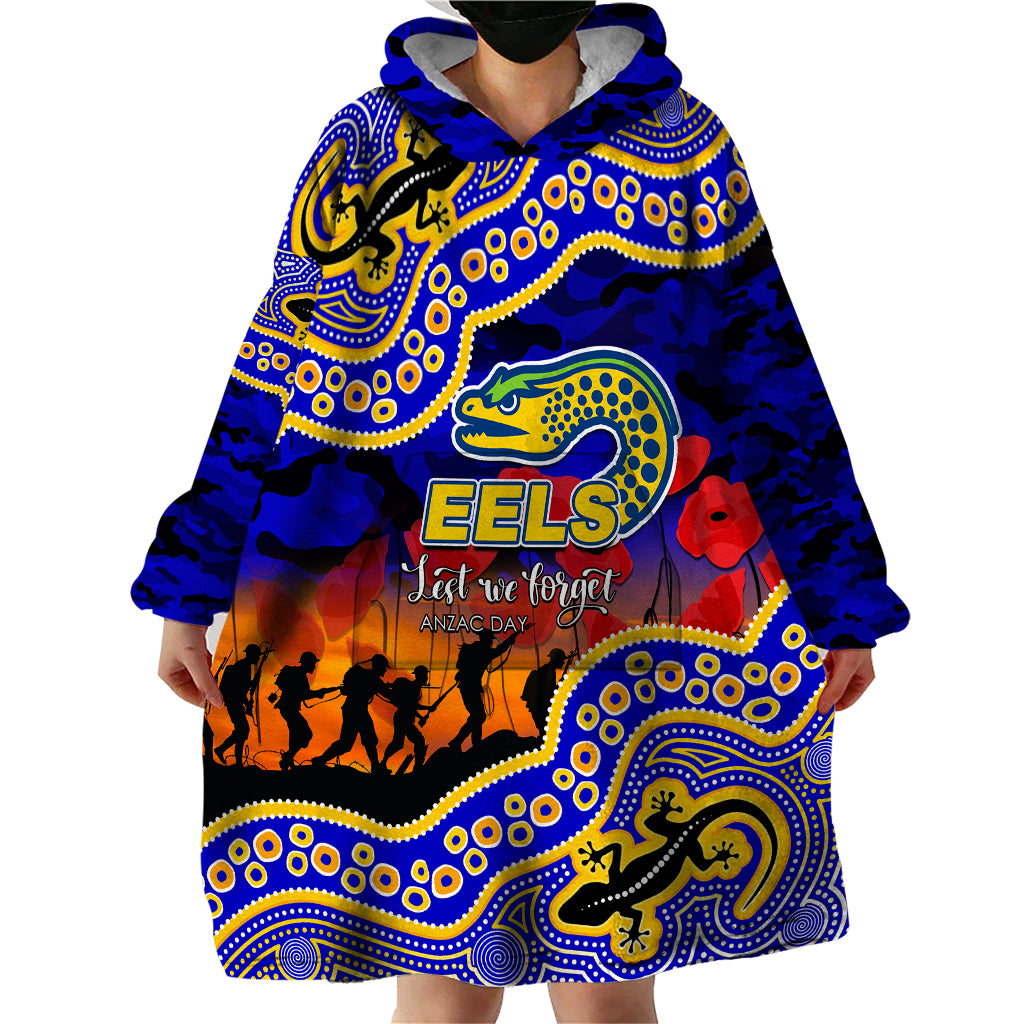 custom-personalised-anzac-day-nrl-eels-wearable-blanket-hoodie-aboriginal-lizard-patterns