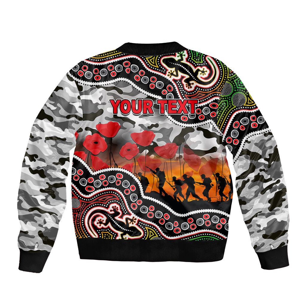 custom-personalised-anzac-day-nrl-panthers-bomber-jacket-aboriginal-lizard-patterns