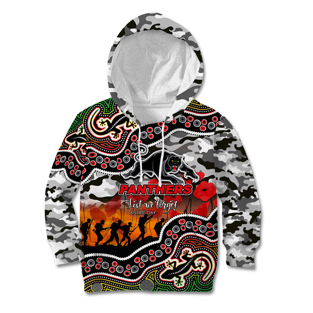 custom-personalised-anzac-day-nrl-panthers-kid-hoodie-aboriginal-lizard-patterns